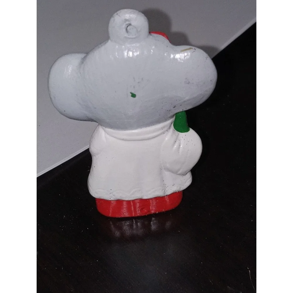 Vintage Albertas Ceramic Mold Mouse Choir Singing‎ Christmas Tree Ornament